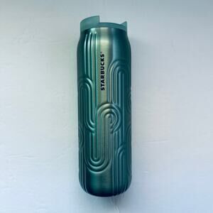 Starbucks 2024-  Mint Green Wave Curved Texture 16oz Bottle Tumbler